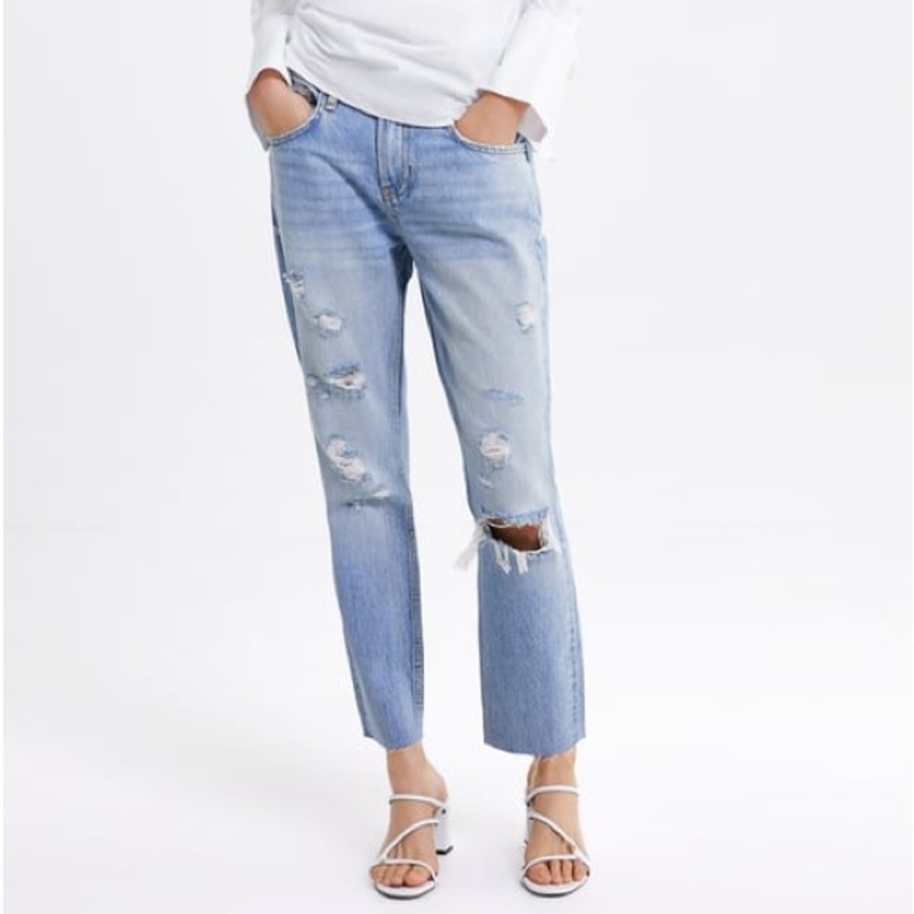 Zara THE CIGARETTE FIT JEANS Z1975 Size 4 NEW